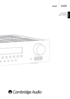 Cambridge Audio Azur-340R - Owners manual